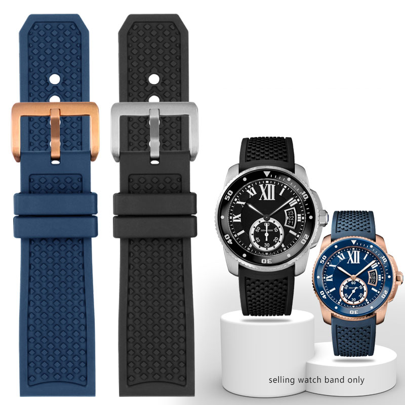 23mm 24mm Fluororubber Watchba - Men'S Accessories Cartier recension och pris