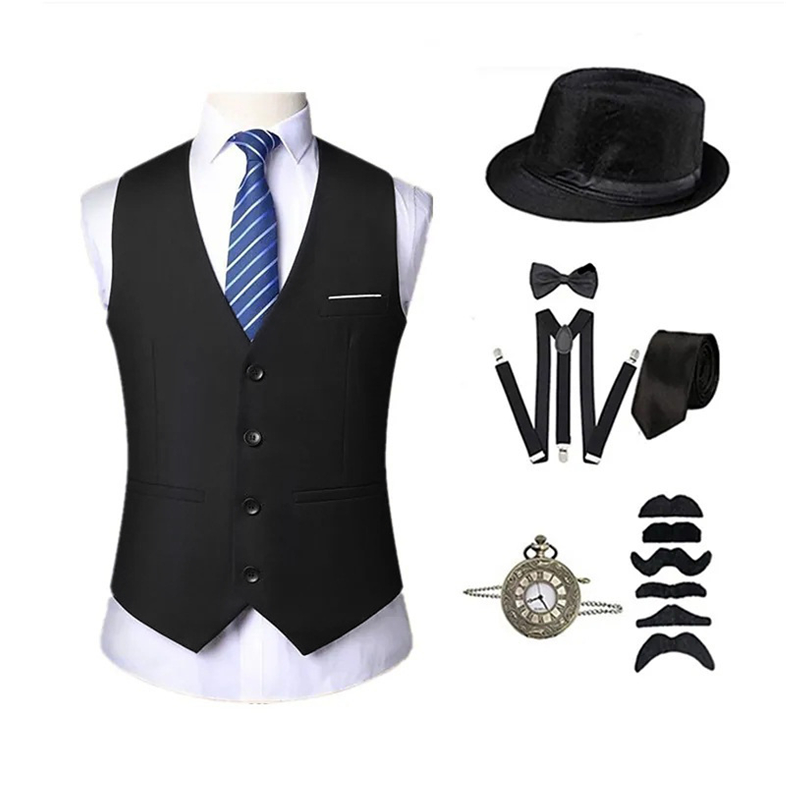AwwwCos Mens 1920s Retro Costu - Men'S Accessories In The 1920S recension och pris
